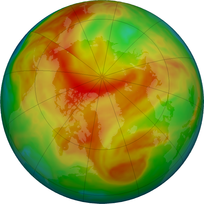 Arctic ozone map for 28 March 2017